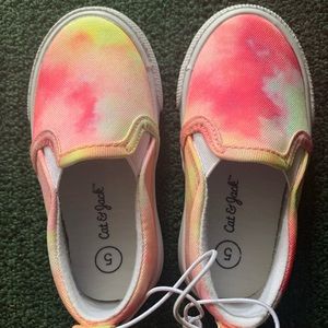 Rainbow shoes, size 5 toddler.